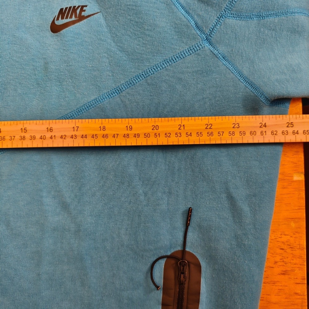 Nike Tech Fleece Full Zip Hoodie Mens XXL Light Blue Bonded Zip Jacket - Picture 4 of 7